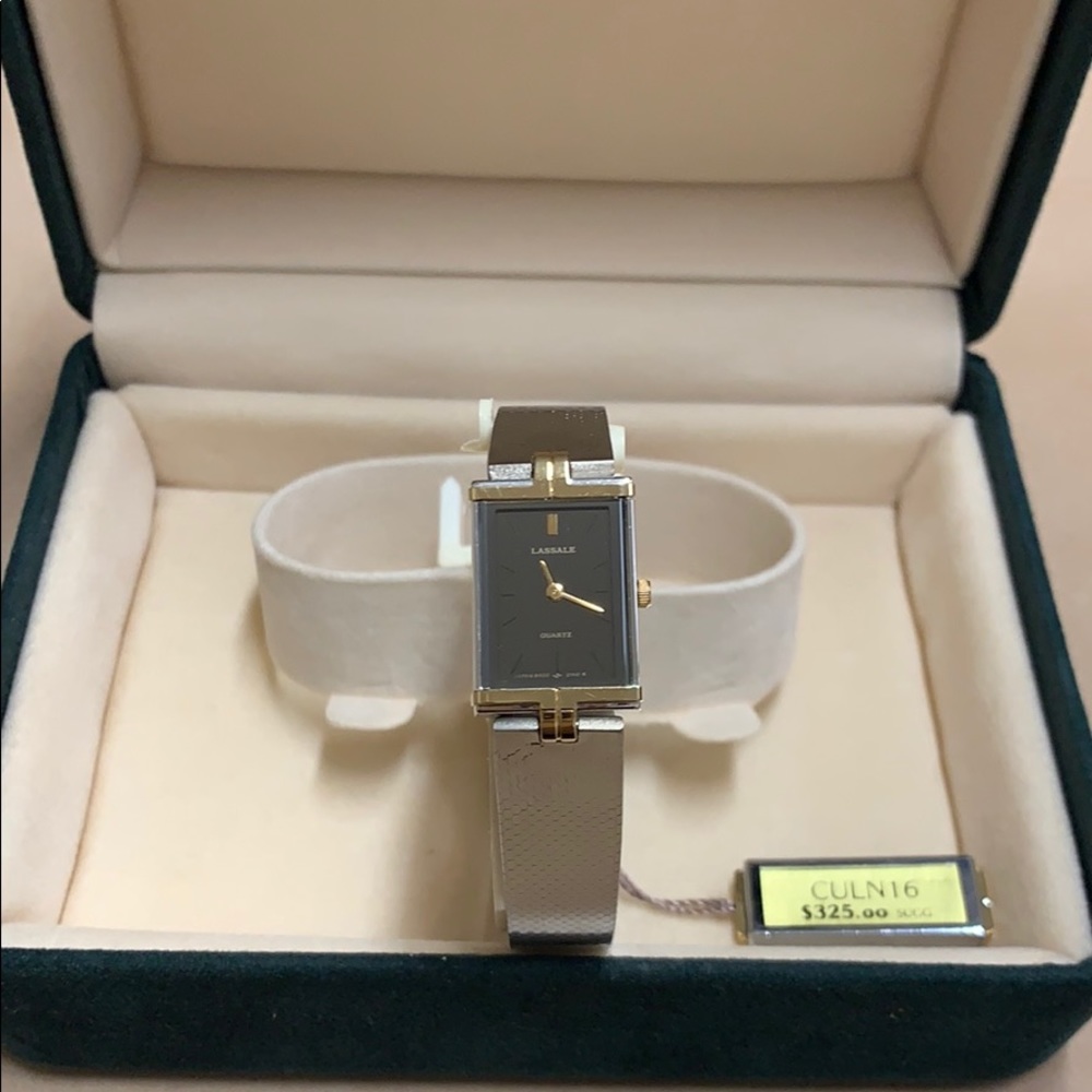 *Lassale,Silvertone rectangular, Ladies watch - Picture 2 of 8